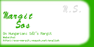 margit sos business card